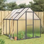vidaXL Serre avec cadre de base anthracite 224x169x195 cm aluminium