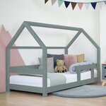 Lit cabane enfant TERY 80 x 160 vert sauge