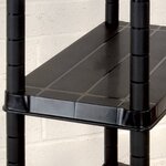 vidaXL Étagère de rangement à 4 niveaux Noir 61x30 5x130 cm Plastique