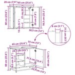 vidaXL Ensemble de mobilier de salle de bain 3 Pièces Chêne noir
