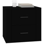vidaXL Table de chevet Noir 50x39x47 cm