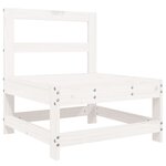 vidaXL Salon de jardin 7 Pièces blanc bois de pin massif