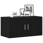 vidaXL Armoire murale chêne noir 80x39x40 cm bois d'ingénierie