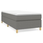 vidaXL Cadre de lit gris foncé 80x200 cm tissu