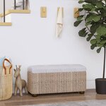 vidaXL Bancs de rangement lot de 2 avec coussin gris 69 cm quenouille