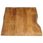 vidaXL Dessus de table 140x60x2 5 cm bord vivant bois massif manguier