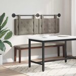 vidaXL Tête de lit suspendue Gris PU antique