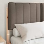 vidaXL Cadre de lit avec tête de lit rembourrée Naturel et Taupe
