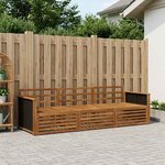 vidaXL Ensemble de canapés d'extérieur 3 Pièces Naturel
