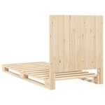 vidaXL Cadre de lit sans matelas avec tête de lit 90x200cm bois massif