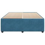 vidaXL Cadre de lit sans matelas bleu 140x190 cm velours