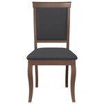 vidaXL Chaises à manger coussins 2 Pièces marron bois massif caoutchouc