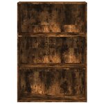 vidaXL Bibliothèque chêne fumé 80x30x114 cm bois d'ingénierie