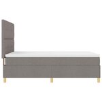 vidaXL Lit à ressorts avec matelas Taupe 140 x 190 cm tissu