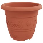 vidaXL Pots de plantes 24 Pièces Rouge brique Ø 26 x 21.5 cm Plastique