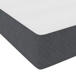 vidaXL Lit Box Spring avec matelas gris foncé  140 x 200 cm  tissu côtelé