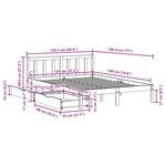 vidaXL Cadre de lit sans matelas blanc 120x190 cm bois de pin massif
