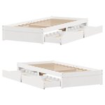 vidaXL Cadre de lit sans matelas blanc 90x190 cm bois de pin massif