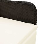 vidaXL Ensemble de bistro de jardin 11 Pièces coussins noir poly rotin