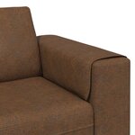 Ensemble de Canapés 3 Pièces Marron Cuir suédé faux