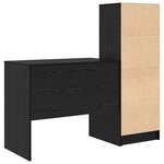 vidaXL Bureau avec rangement 2 Pièces Chêne noir 90 x 50 x 76 cm
