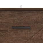 vidaXL Cabinet de chevet avec tiroir Chêne marron 38 x 38 x 66 cm