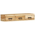 VidaXL Meuble TV mural 100x30x19 cm bois massif d'acacia