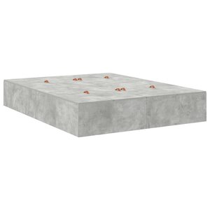 vidaXL Lit avec rangement gris béton 140x190 cm