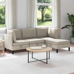 vidaXL Ensemble de meubles pour le salon 4 Pièces Avoine Tissu