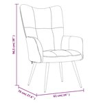 vidaXL Chaise de relaxation Bleu Velours