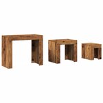 vidaXL Tables basses gigognes 3 Pièces vieux bois bois d'ingénierie