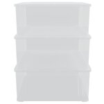 vidaXL Boîtes de rangement en plastique 3 Pièces 25 L empilables