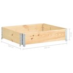 vidaXL Jardinière surélevée 100x100 cm Bois de pin solide