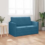 vidaXL Canapé-Lit 110cm Bleu Velours