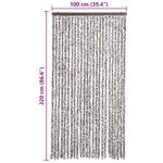 vidaXL Moustiquaire Marron et beige 100 x 220 cm Chenille