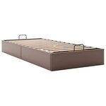 vidaXL Cadre de lit ottoman sans matelas marron 100x200 cm similicuir