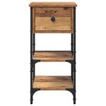 vidaXL Cabinet de chevet avec tiroir 2 Pièces Marron 33 5 x 36 x 70 cm