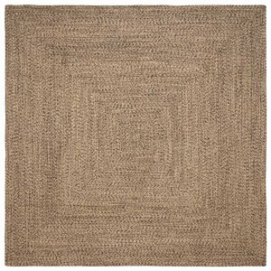 vidaXL Tapis de surface Carré Naturel et Noir 300 x 300 cm Jute
