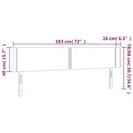 vidaXL Tête de lit avec oreilles Gris 183x16x78/88 cm Similicuir