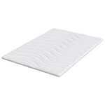 vidaXL Surmatelas 140 x 200 cm d’épaisseur Tissu en Tricot Blanc