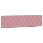 vidaXL Cadre de lit avec LED sans matelas rose 200x200 cm velours