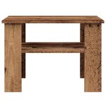 vidaXL Table basse vieux bois 60x60x42 cm bois d'ingénierie