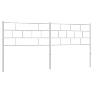 vidaXL Tête de lit de remplacement métal blanc 160 cm