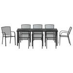 vidaXL Ensemble de salle à manger pour jardin 9 Pièces Anthracite