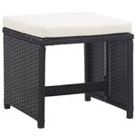 vidaXL Ensemble à manger d’extérieur 11 Pièces coussins résine tressée