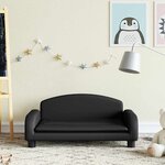 vidaXL Canapé pour enfants noir 70x45x30 cm similicuir