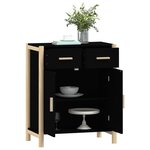 vidaXL Buffet Noir 62x38x75 cm Bois d'ingénierie
