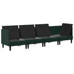 vidaXL Ensemble de meubles pour le salon 4 Pièces Vert foncé Velours