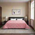 vidaXL Duvet d'été simple Matelassé Rose 220 x 260 cm