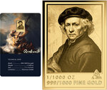 Monnaie STORM ON THE SEA OF GALILEE Rembrandt 1/1000 Oz Medaille Or